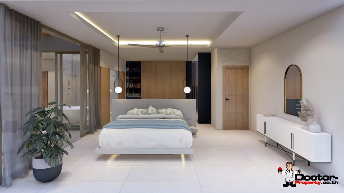 Luxury 4 Bedroom Pool Villa with Partial Sea View in Bo Phut, Koh Samui – For Sale